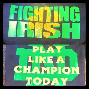 Fighting Irish shirt.